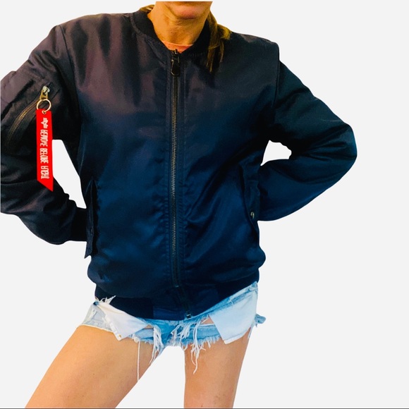 Kanye West X Yeezy Tour Bomber Jacket Navy with Cross EUC/Like New Unisex: Large - Picture 2 of 16